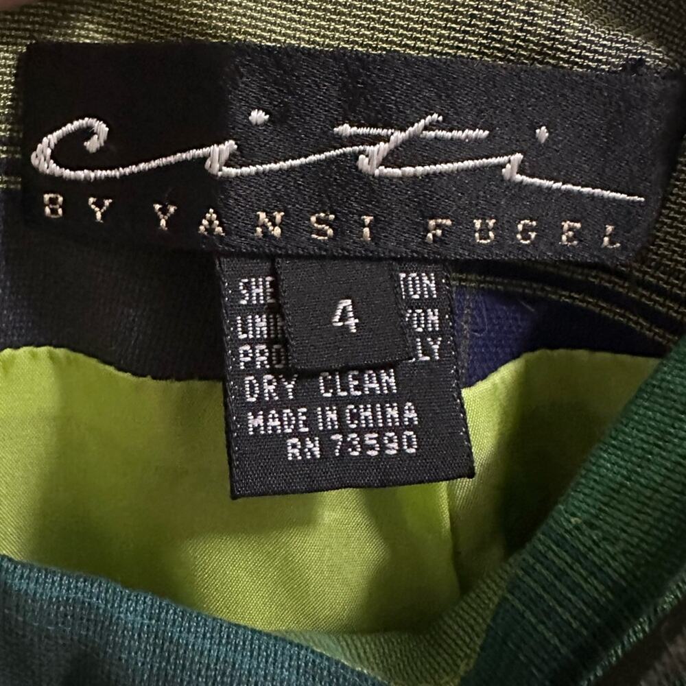 Citi by Yansi Hugel Vintage Plaid Straight Pencil Skirt w/ belt Women’s Sz 4 90s - Picture 2 of 9